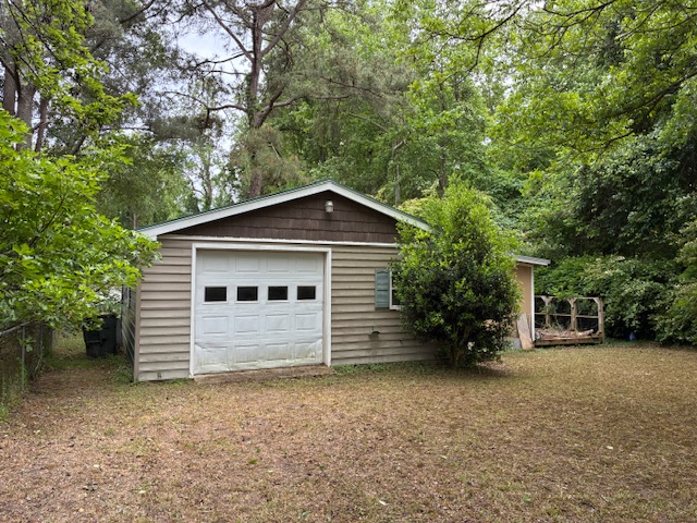 Detached garage exterior
